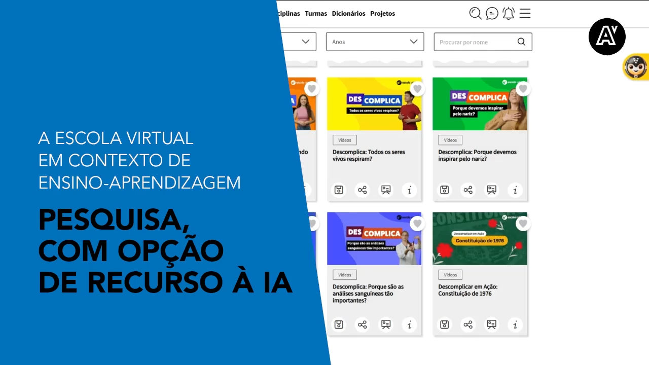 Pesquisa, com opção de recurso à IA
